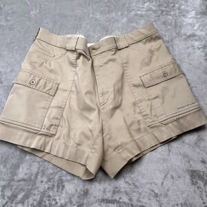 Sportif Origi USA Shorts Mens 40 beige Stretch Cargo Utility Button Flap Pockets